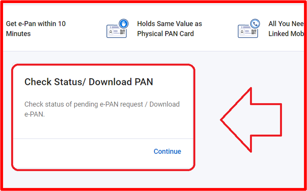 PAN card Status Check online